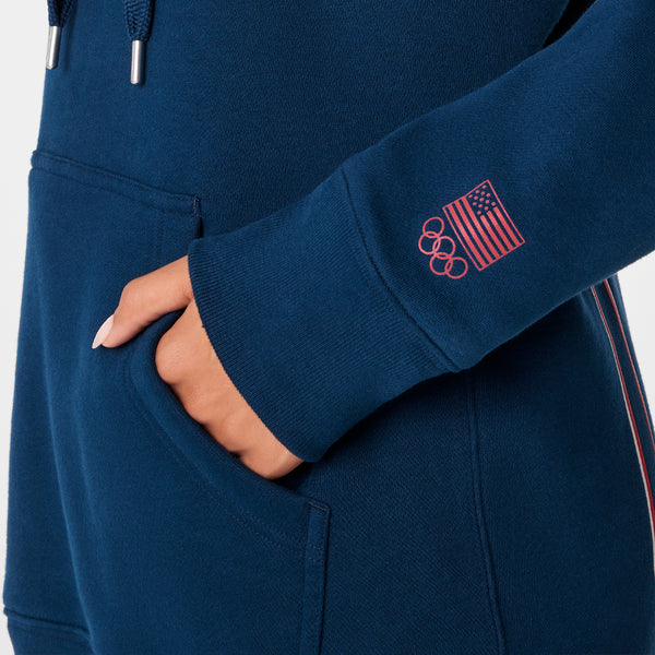 Women's Team USA Blue FIGS x Team USA Oversized Hoodie Sweatshirt