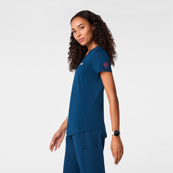 Women's Team USA Blue FIGS x Team USA - Short-Sleeve Underscrub