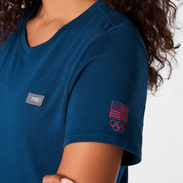 Women's Team USA Blue FIGS x Team USA - Short-Sleeve Underscrub