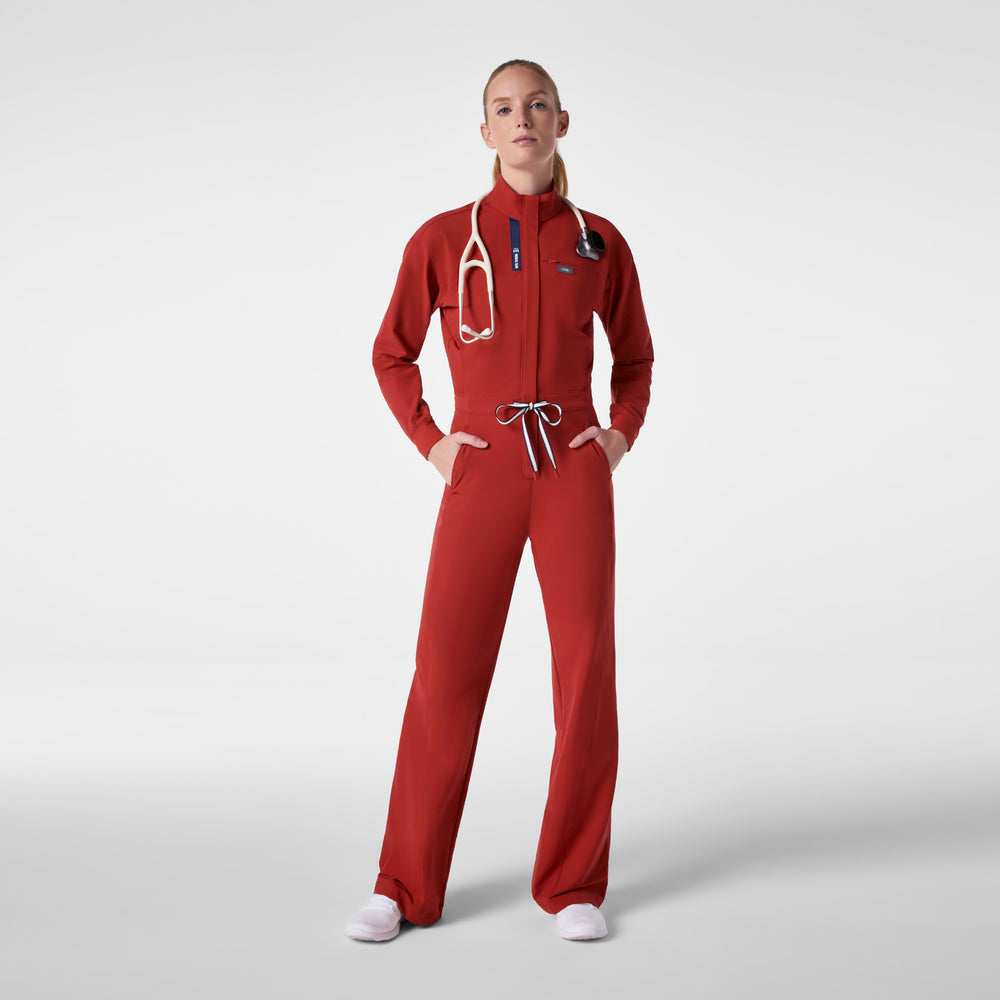 Women's Team USA Red FIGS x Team USA FIBREx Wide-Leg - ScrubJumpsuit™