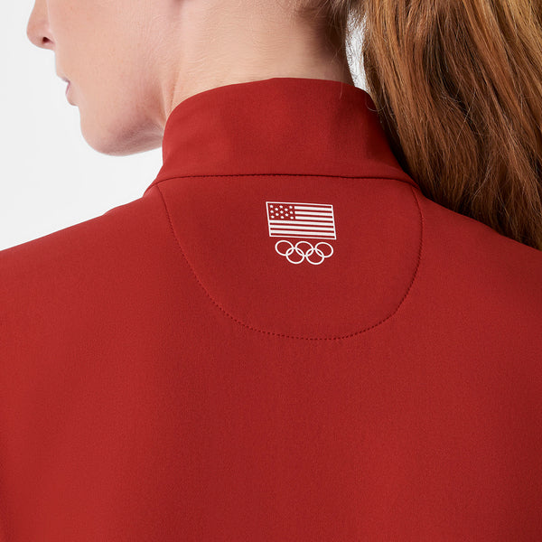 Women's Team USA Red FIGS x Team USA FIBREx Wide-Leg - Petite ScrubJumpsuit™