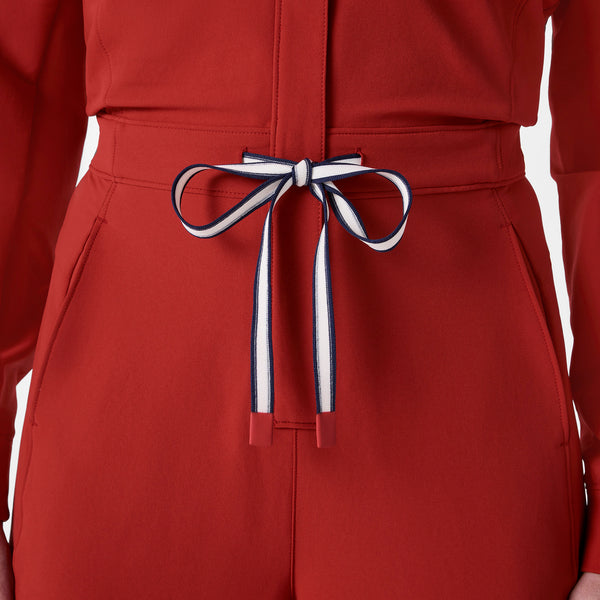 Women's Team USA Red FIGS x Team USA FIBREx Wide-Leg - Petite ScrubJumpsuit™