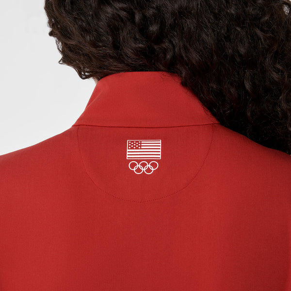 Women's Team USA Red FIGS x Team USA Straight-Leg - Petite Scrubjumpsuit™