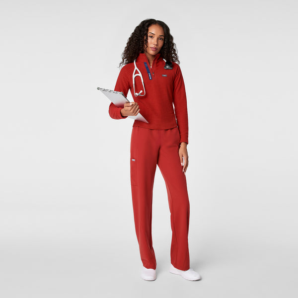 Women's Team USA Red FIGS x Team USA Fleece ¼ Zip Top™