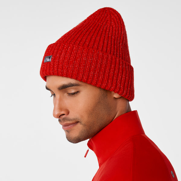 Winning Red Shimmer FIGS Logo Beanie