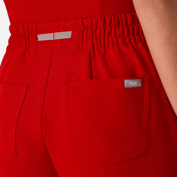 Women's Winning Red Dowa High-Rise Straight-Leg - Petite Scrub Pant