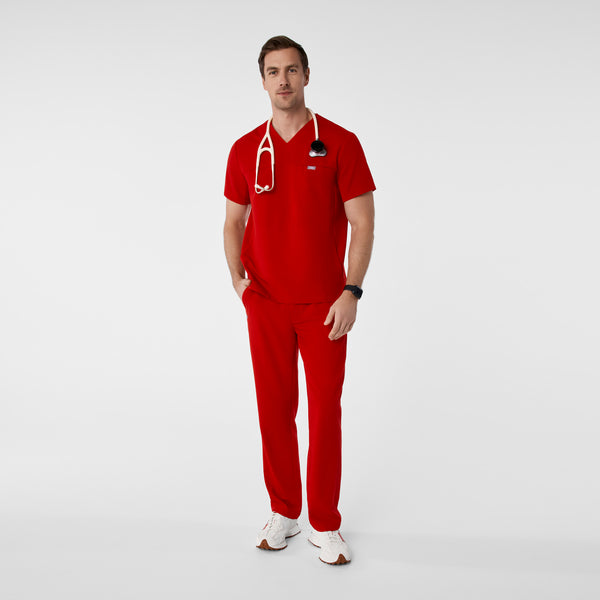 Men's Winning Red Walsh V-Neck - Scrub Top
