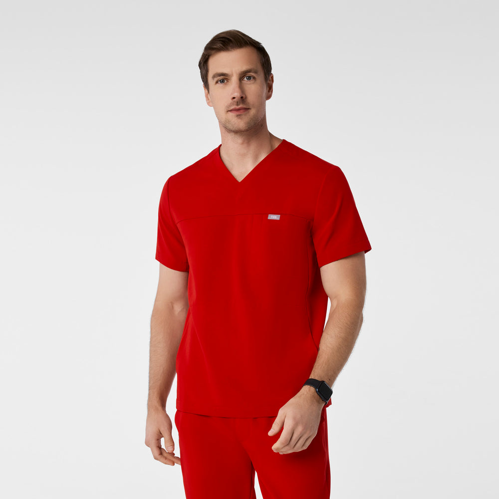 Men's Winning Red Walsh V-Neck - Scrub Top
