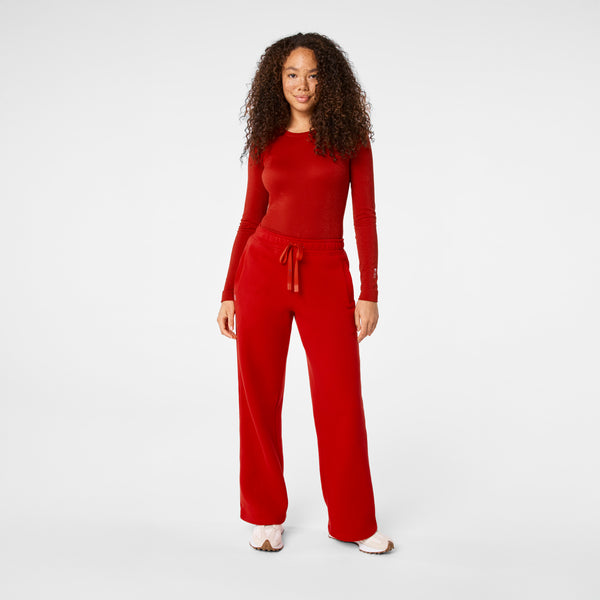 Women's Winning Red Off-Shift Wide-Leg - Sweatpant™
