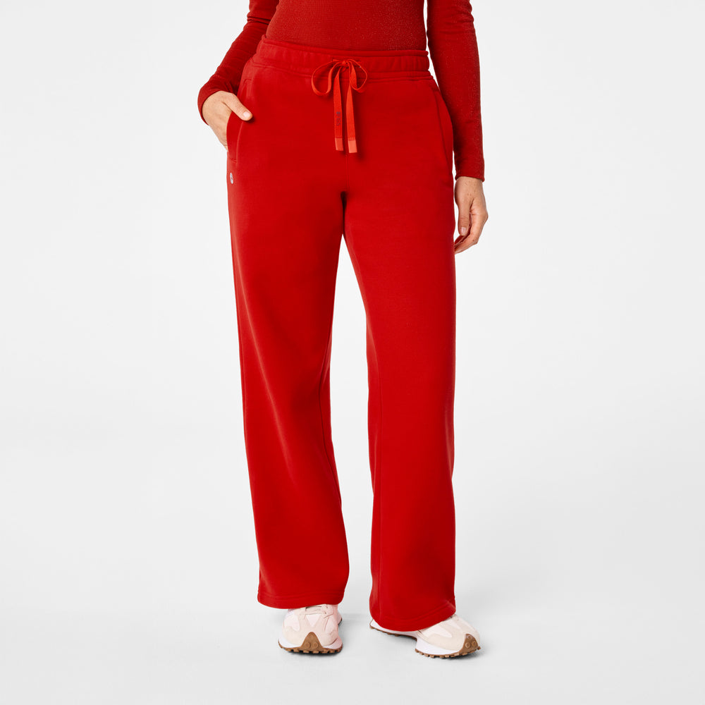 Women's Winning Red Off-Shift Wide-Leg - Sweatpant™