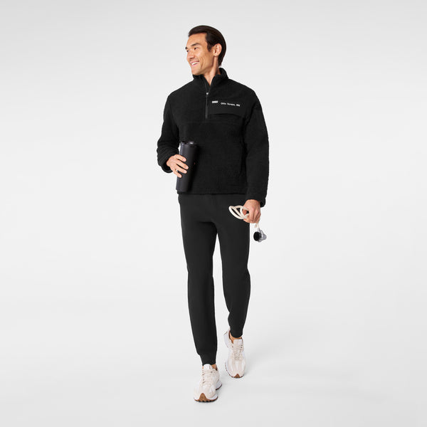Men's Black High-Pile - Fleece Pullover