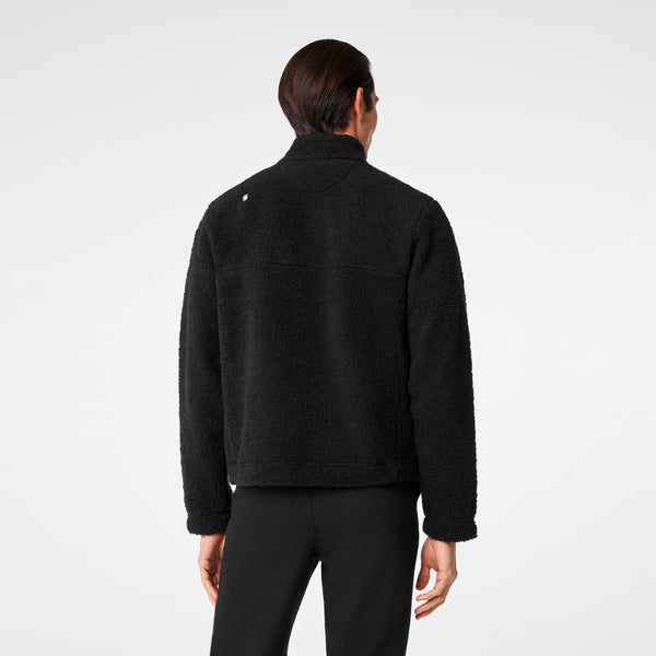 Men's Black High-Pile - Fleece Pullover