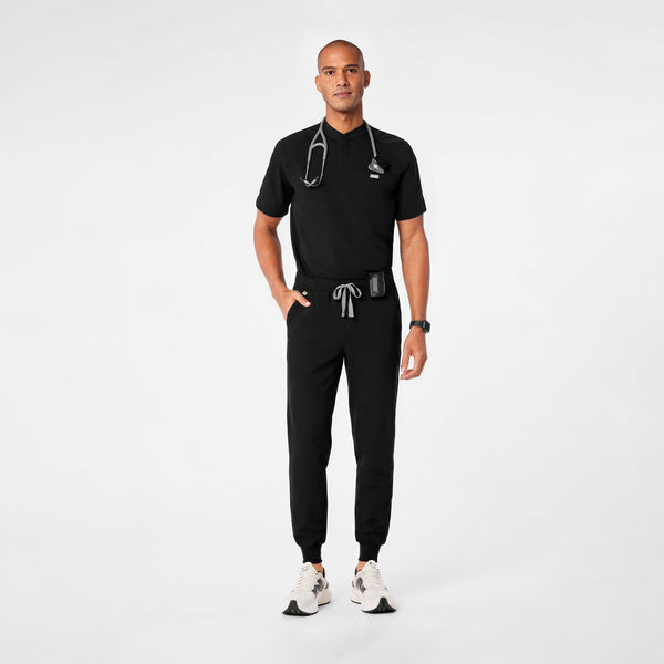 Men's Black Stratton Henley - Scrub Top