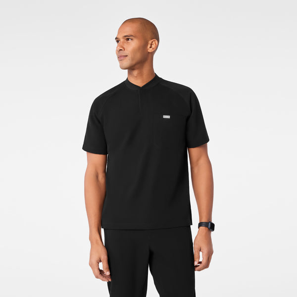 Men's Black Stratton Henley - Scrub Top