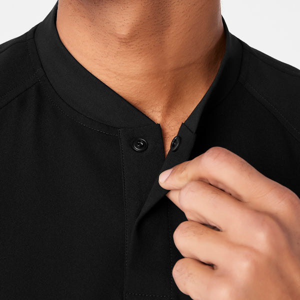 Men's Black Stratton Henley - Scrub Top