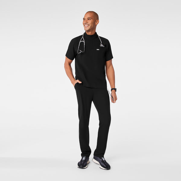 Men's Black Timmons - Mock-Neck Scrub Top