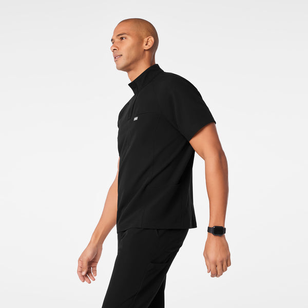 Men's Black Timmons - Mock-Neck Scrub Top