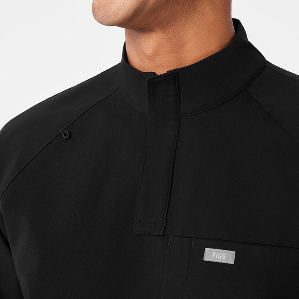 Men's Black Timmons - Mock-Neck Scrub Top
