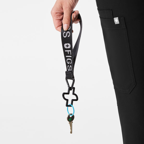 Unisex Black Wristlet Keychain