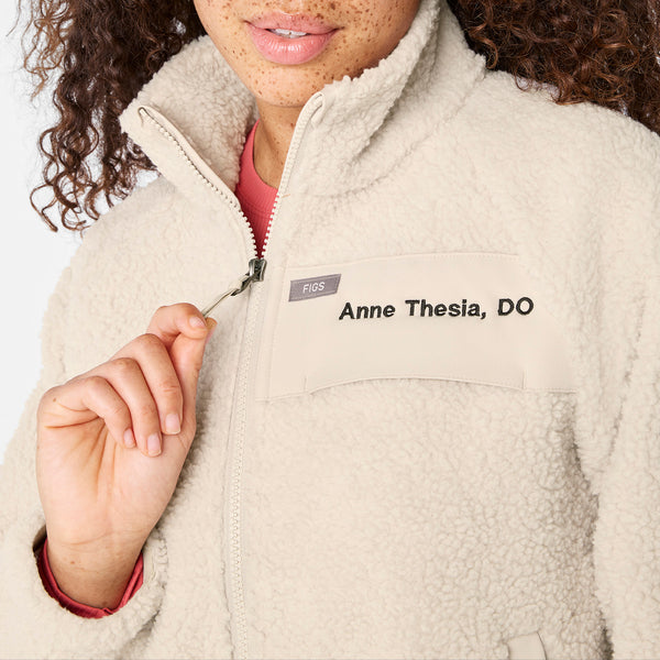 Women's Bone High-Pile - Fleece Bomber Jacket