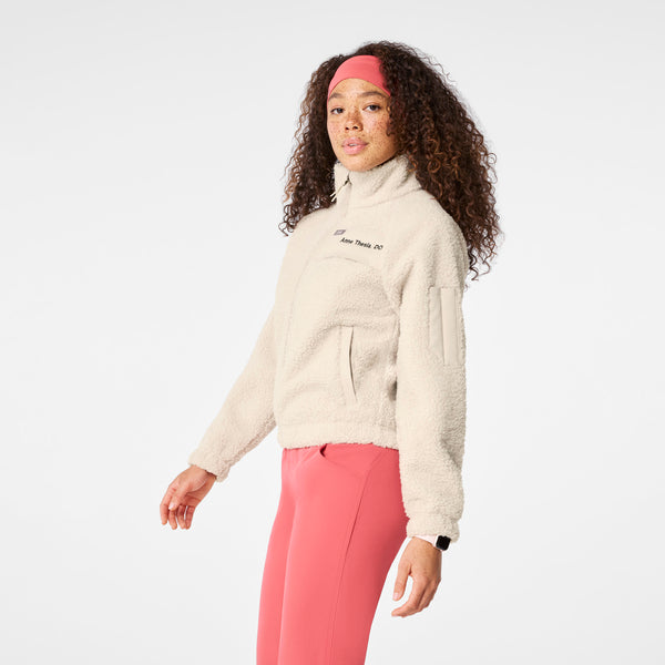Women's Bone High-Pile - Fleece Bomber Jacket