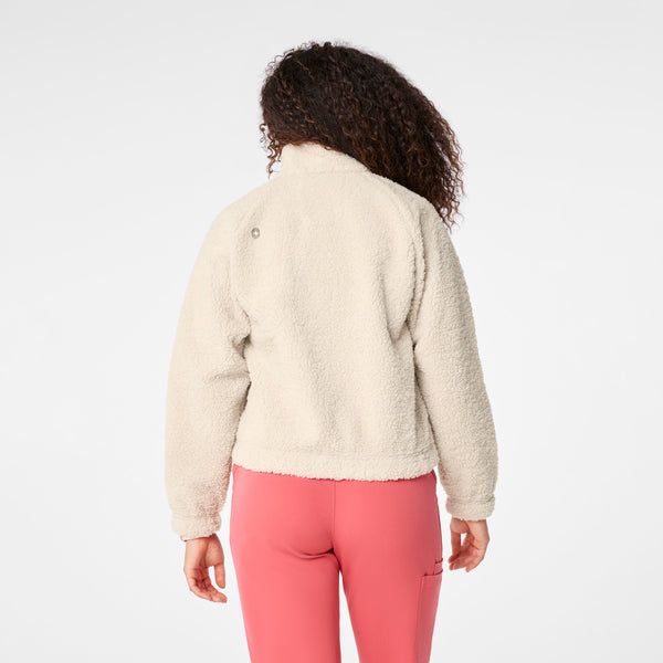 Women's Bone High-Pile - Fleece Bomber Jacket