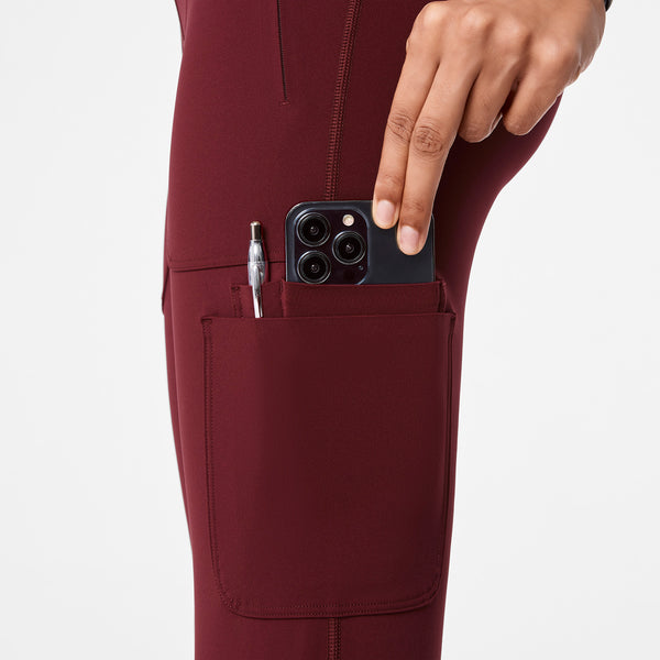 Women's Burgundy Ashland High-Rise - Flare ScrubLegging™