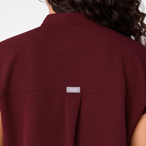 Women's Burgundy Rafaela - Tunic Scrub Top™