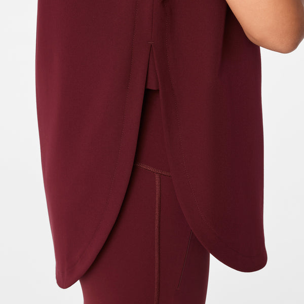 Women's Burgundy Rafaela - Tunic Scrub Top™