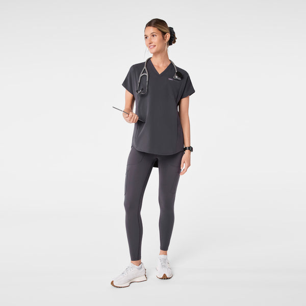 Women's Charcoal Addison Tunic- Scrub Top