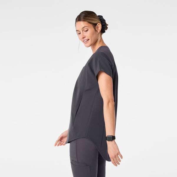 Women's Charcoal Addison Tunic- Scrub Top