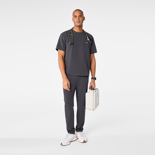 Men's Charcoal Easton - Crewneck Scrub Top