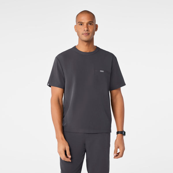 Men's Charcoal Easton - Crewneck Scrub Top