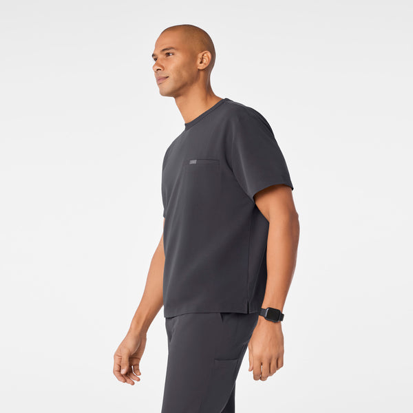 Men's Charcoal Easton - Crewneck Scrub Top