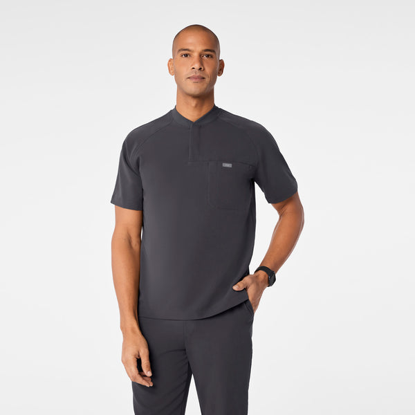 Men's Charcoal Stratton Henley - Scrub Top