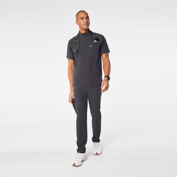 Men's Charcoal Timmons - Mock-Neck Scrub Top