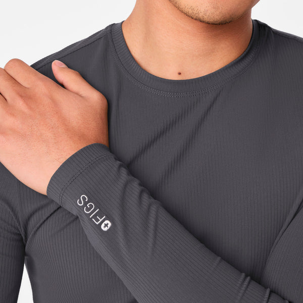 Men's Charcoal Thomas Ribbed - Long-Sleeve Underscrub
