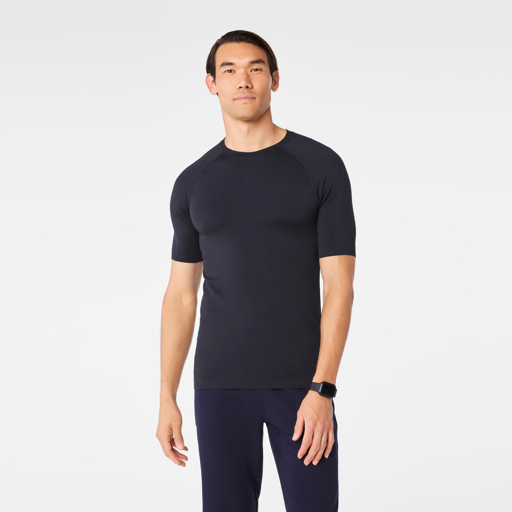 Men's Navy Makato Seamless - Short-Sleeve Underscrub
