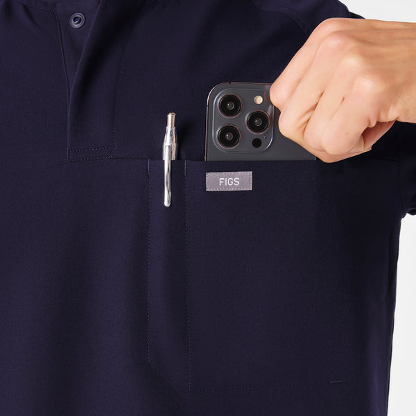 Men's Navy Stratton Henley - Scrub Top