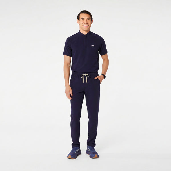 Men's Navy Surrey - V-Neck Scrub Top