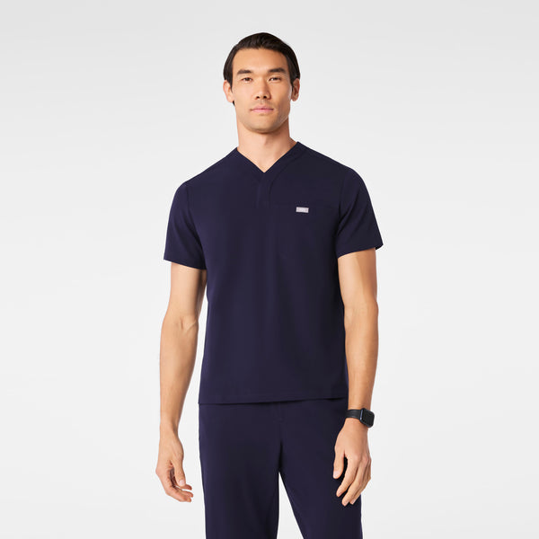 Men's Navy Surrey - V-Neck Scrub Top