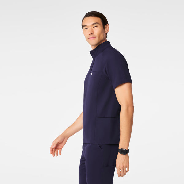 Men's Navy Timmons - Mock-Neck Scrub Top