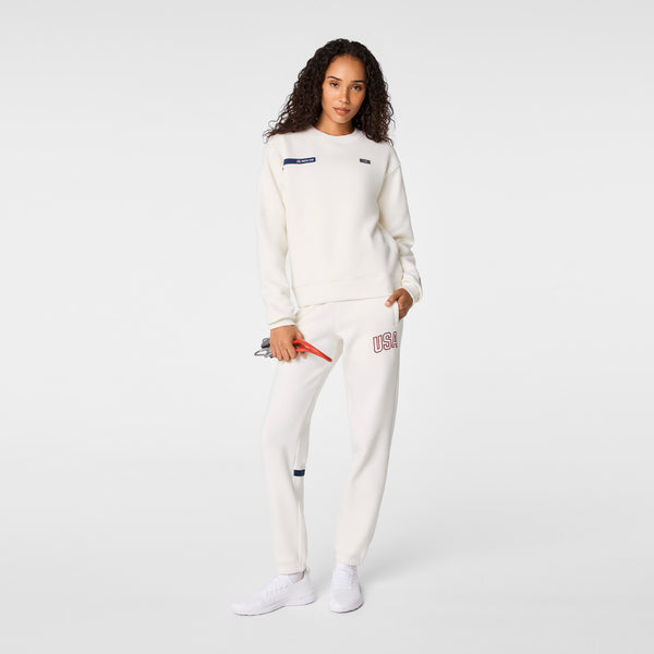 Women's Off White FIGS x Team USA Crewneck Sweatshirt