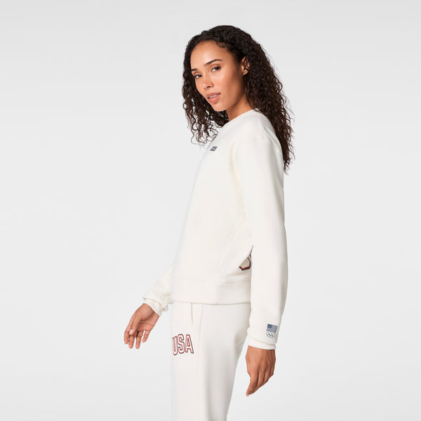 Women's Off White FIGS x Team USA Crewneck Sweatshirt