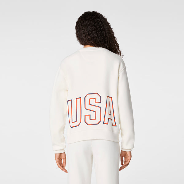 Women's Off White FIGS x Team USA Crewneck Sweatshirt
