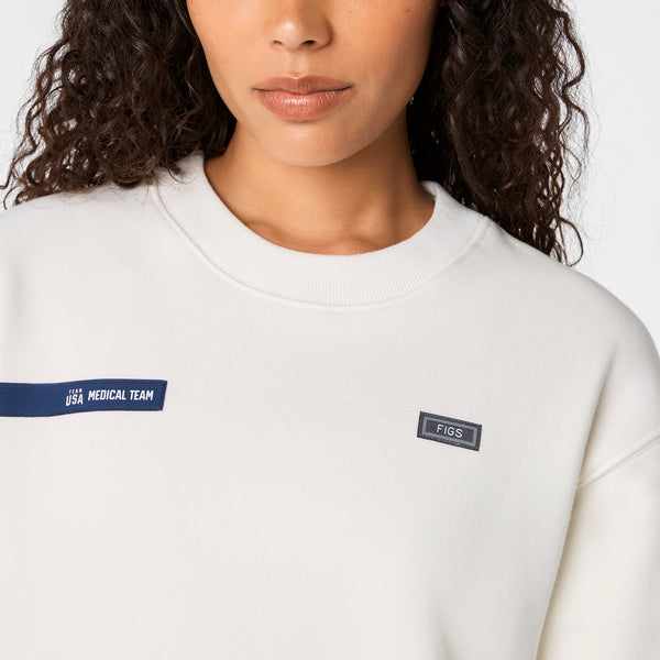 Women's Off White FIGS x Team USA Crewneck Sweatshirt