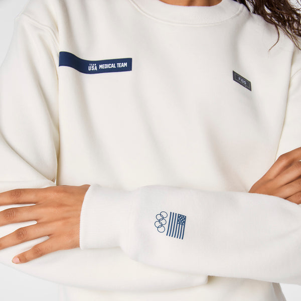 Women's Off White FIGS x Team USA Crewneck Sweatshirt