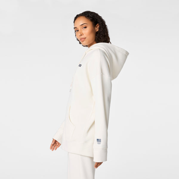 Women's Off White FIGS x Team USA Oversized Hoodie Sweatshirt