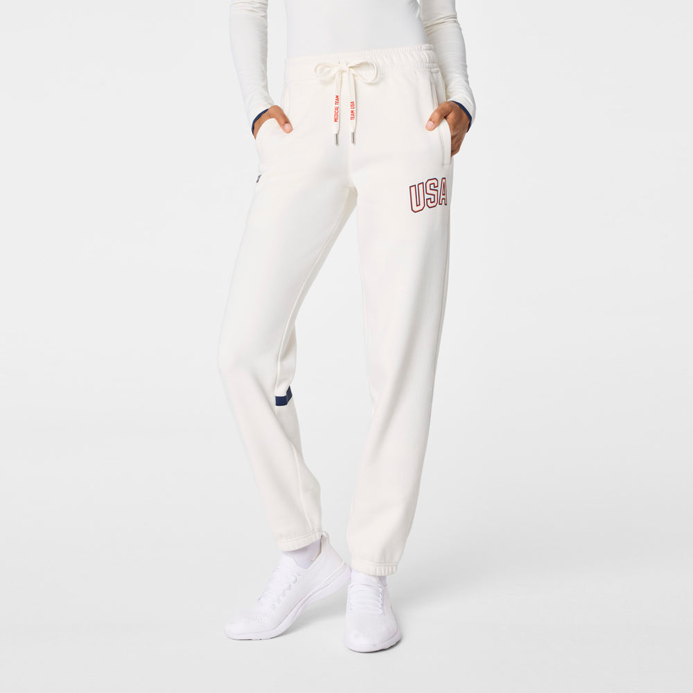 Women's Off White FIGS x Team USA Jogger Sweatpants