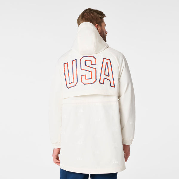 Men's Off White FIGS x Team USA On-Shift Stadium Jacket™